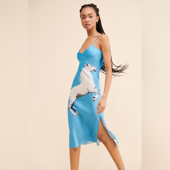 Anthropologie Tyler McGillivary Equestrian Slip Dress